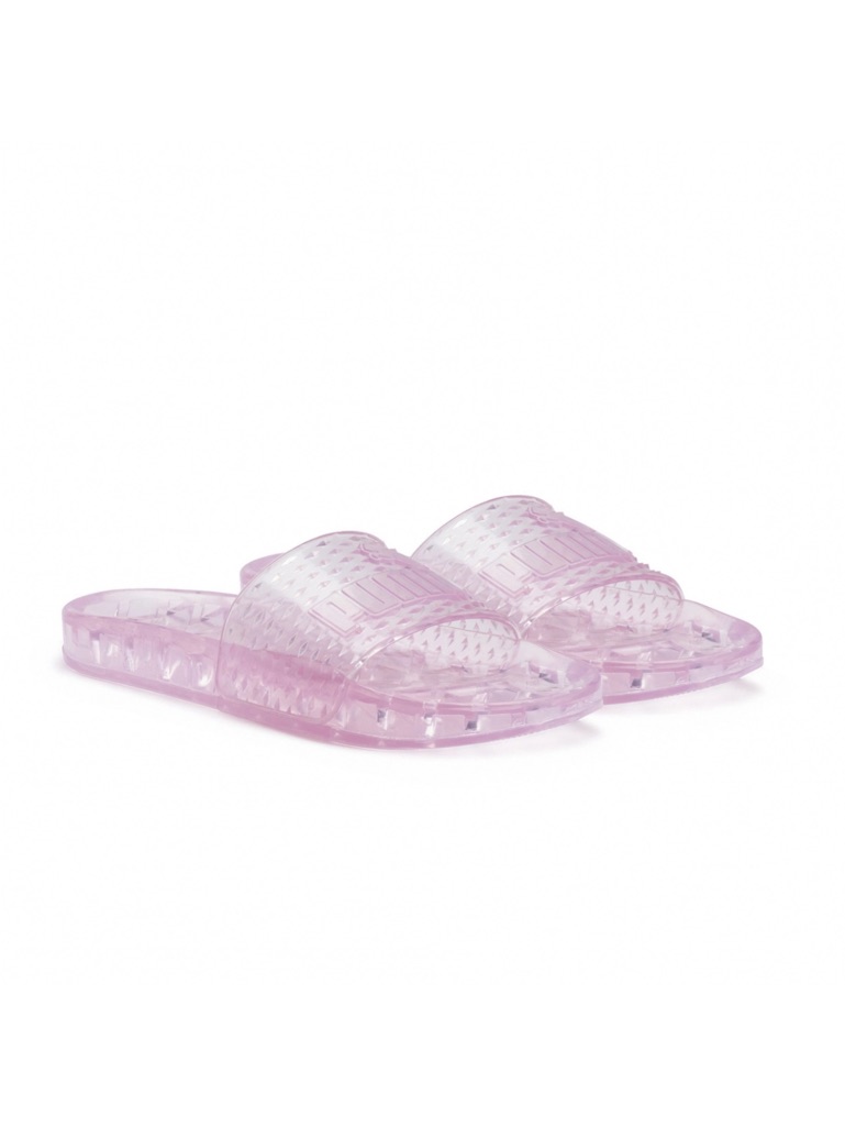 Translucent Pink Jelly Slide Sandals For Women